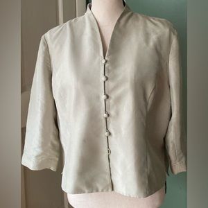 Womens button front front blazer, size 14P